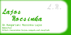 lajos mocsinka business card